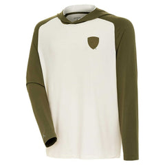 Florida Panthers Antigua Intrepid Sand Raglan Long Sleeve Hoodie T-Shirt - Cream/Olive | US 202253468