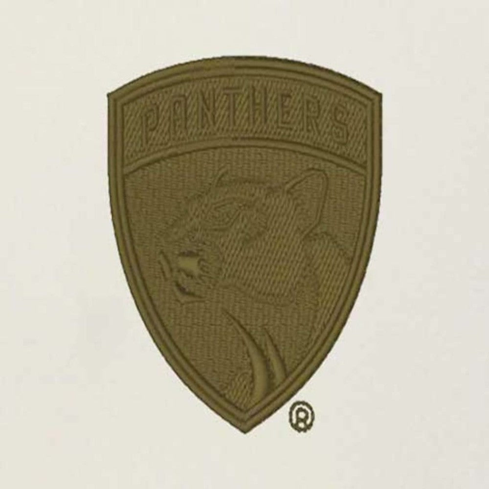 Florida Panthers Antigua Intrepid Sand Raglan Long Sleeve Hoodie T-Shirt - Cream/Olive | US 202253468