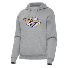 Nashville Predators Antigua Women's Victory Pullover Hoodie - Heather Gray | US 202253475