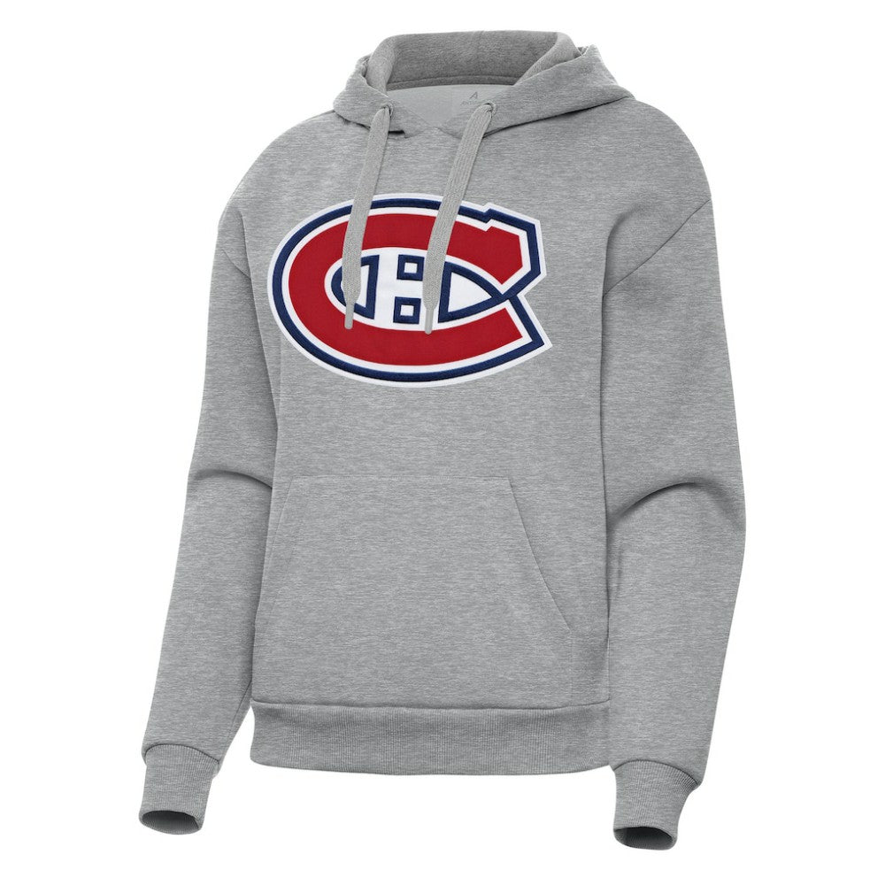 Montreal Canadiens Antigua Women's Victory Pullover Hoodie - Heather Gray | US 202253495