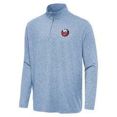 New York Islanders Antigua Hunk Quarter-Zip Top - Heather Aqua | US 202253586
