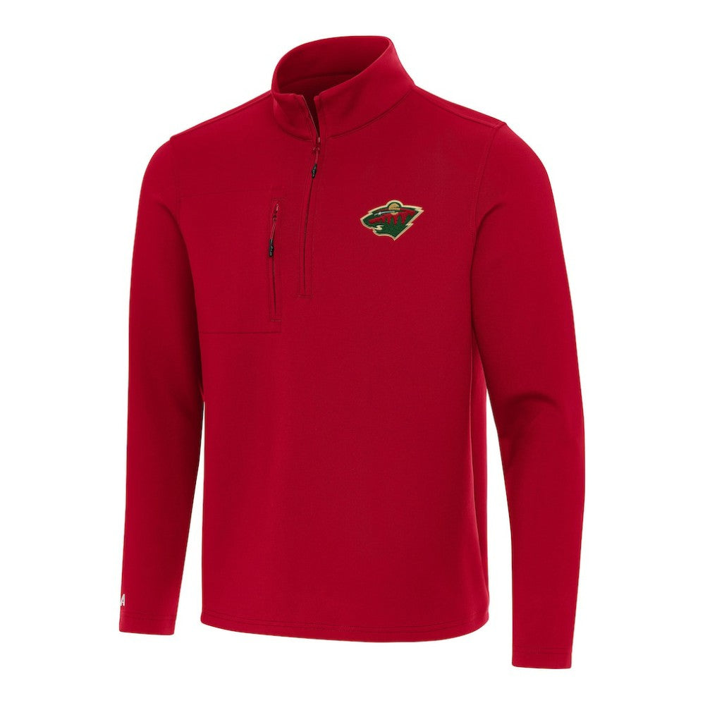 Minnesota Wild Antigua Insider Quarter-Zip Top - Red | US 202253649
