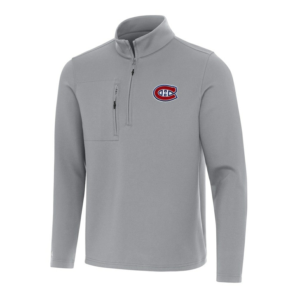 Montreal Canadiens Antigua Insider Quarter-Zip Top - Gray | US 202253652