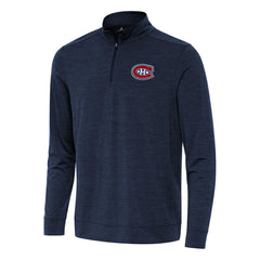 Montreal Canadiens Antigua Bright Quarter-Zip Top - Heather Navy | US 202253710