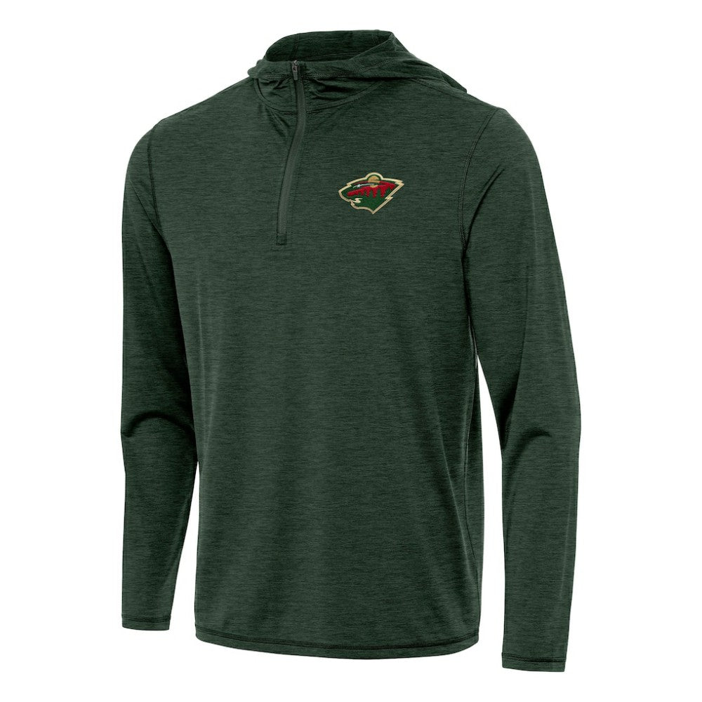 Minnesota Wild Antigua Tidy Quarter-Zip Hoodie - Hunter Green | US 202253723