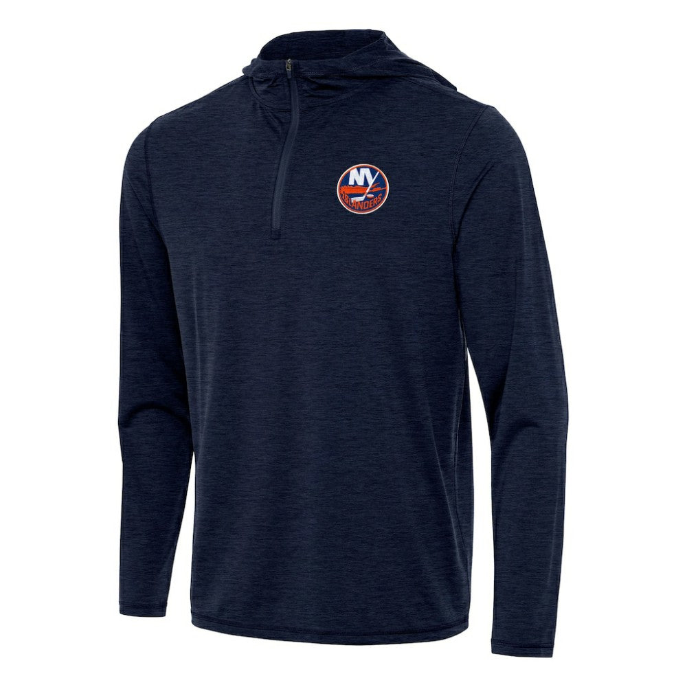New York Islanders Antigua Tidy Quarter-Zip Hoodie - Heather Navy | US 202253732
