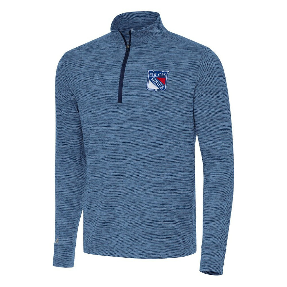 New York Rangers Antigua Cause Quarter-Zip Top - Heather Navy | US 202253735