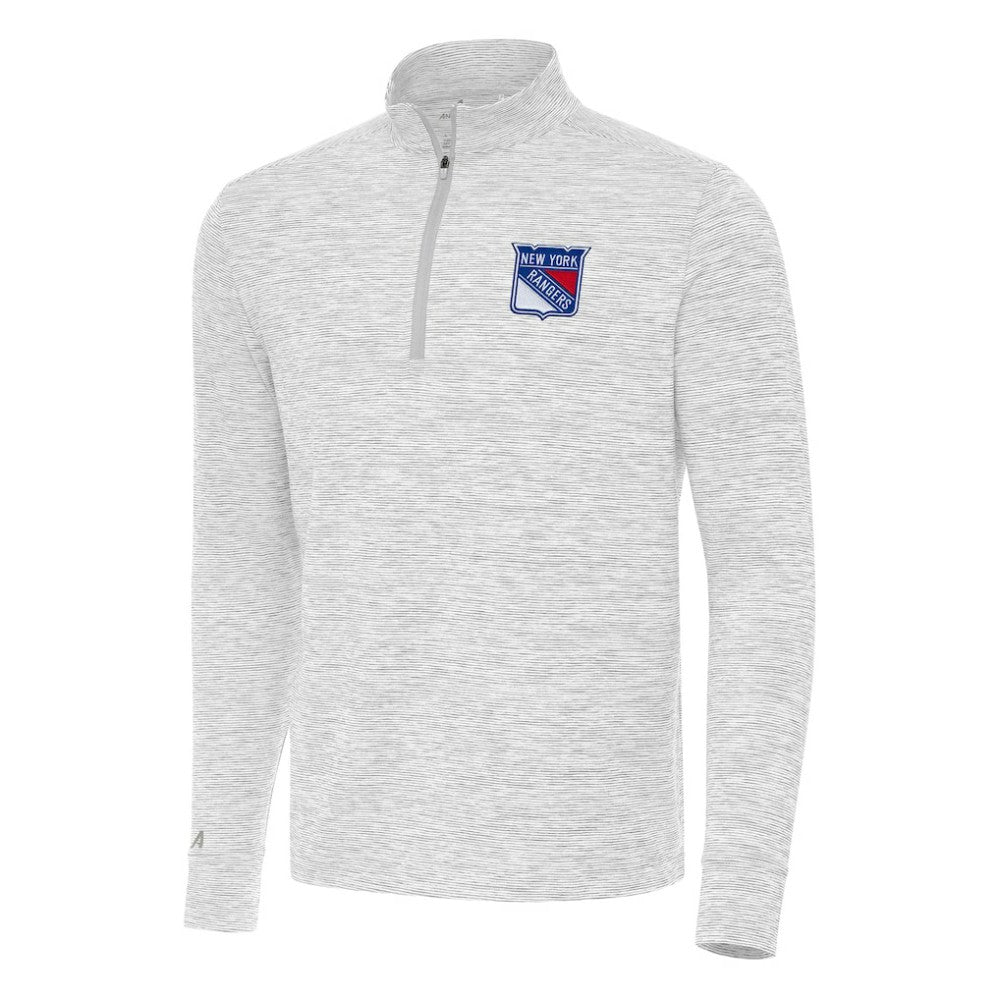 New York Rangers Antigua Cause Quarter-Zip Top - Gray | US 202253754