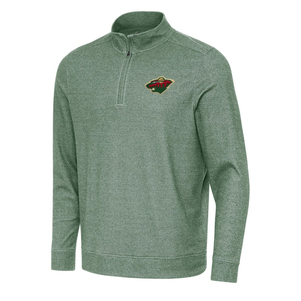 Minnesota Wild Antigua Subtle Quarter-Zip Sweatshirt - Hunter Green | US 202254048