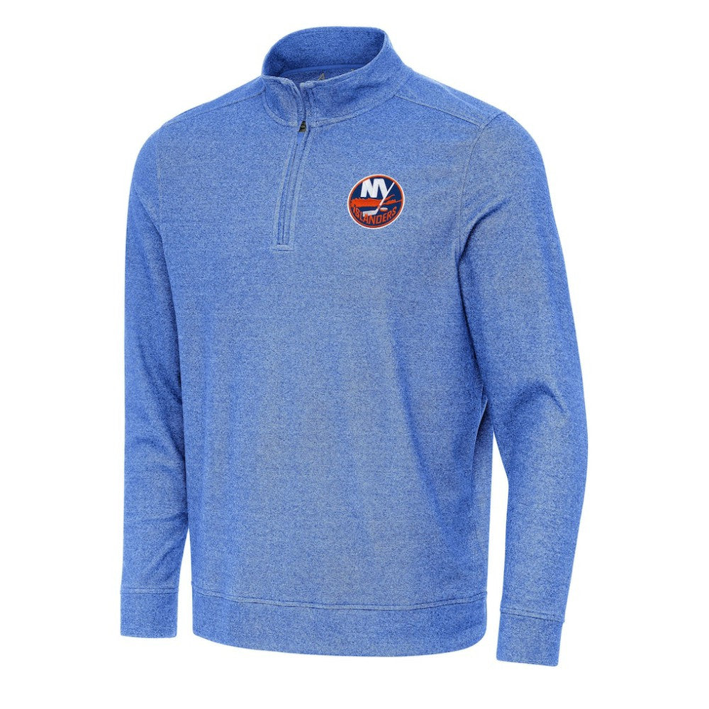 New York Islanders Antigua Subtle Quarter-Zip Sweatshirt - Heather Royal | US 202254066