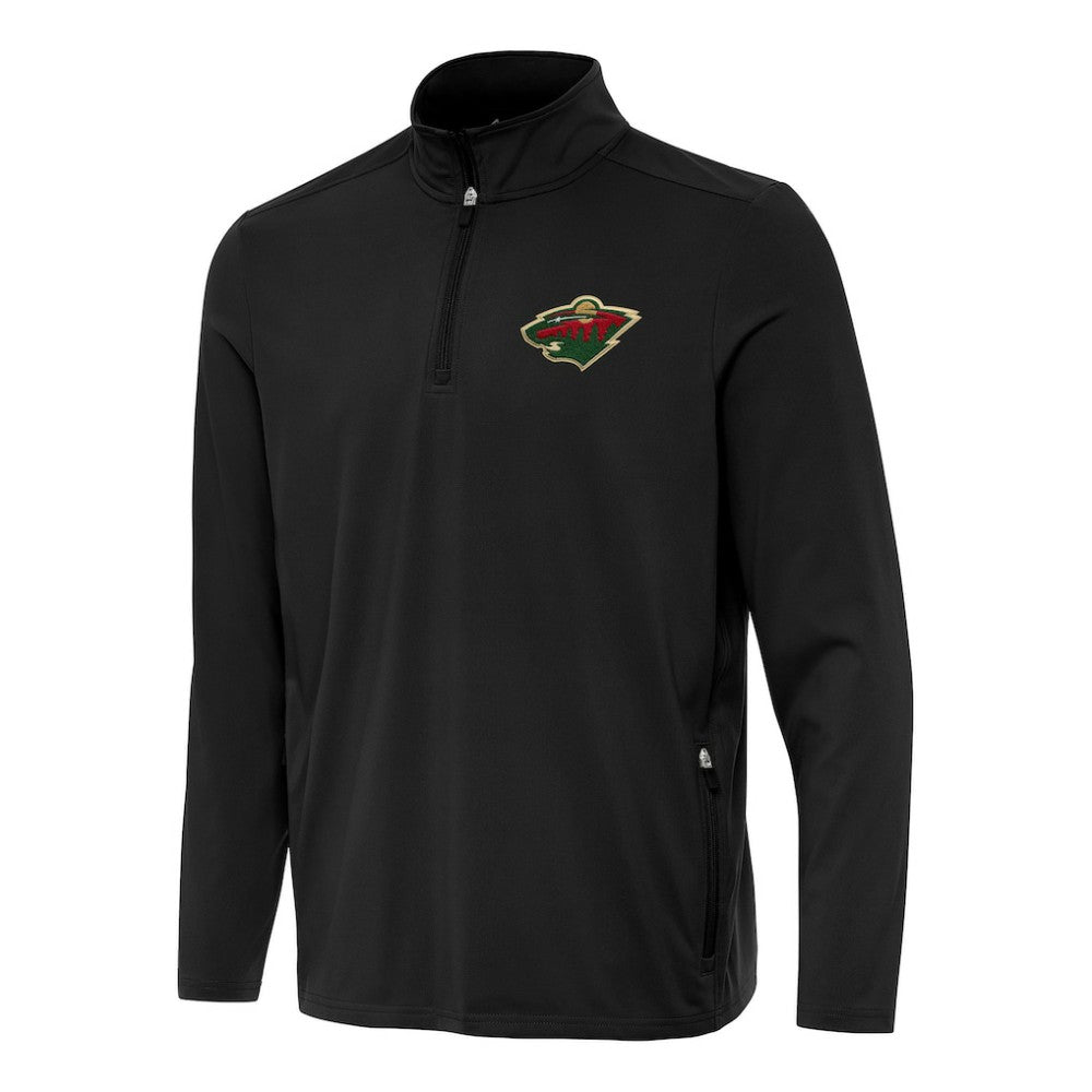 Minnesota Wild Antigua Perilous Quarter-Zip Sweatshirt - Black | US 202254070