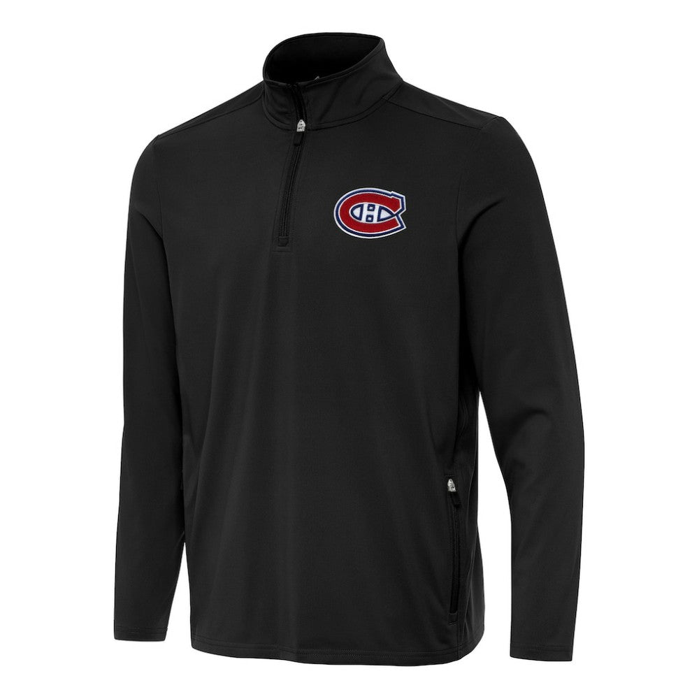 Montreal Canadiens Antigua Perilous Quarter-Zip Sweatshirt - Black | US 202254071