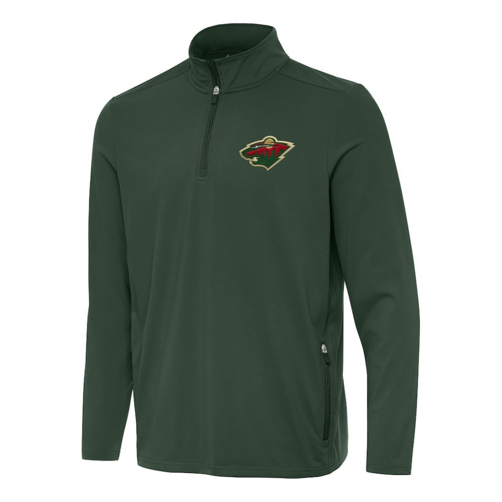 Minnesota Wild Antigua Perilous Quarter-Zip Sweatshirt - Hunter Green | US 202254074
