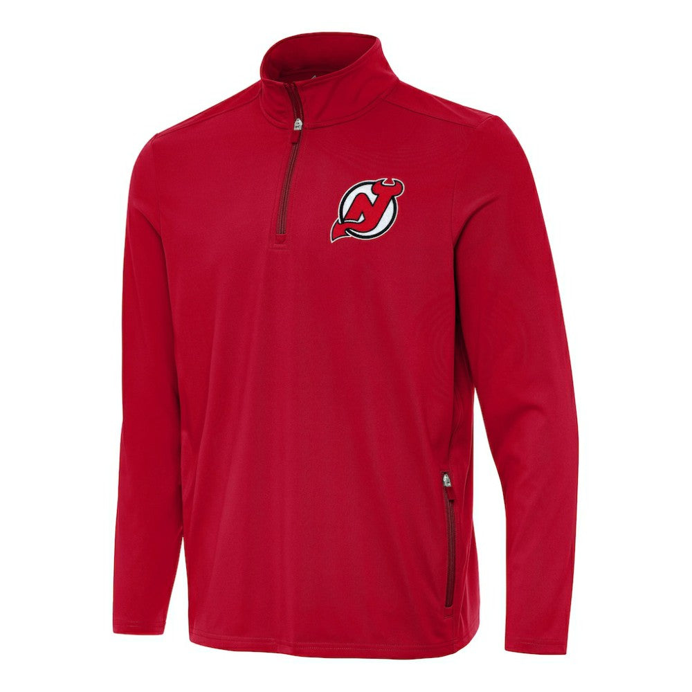 New Jersey Devils Antigua Perilous Quarter-Zip Sweatshirt - Red | US 202254078