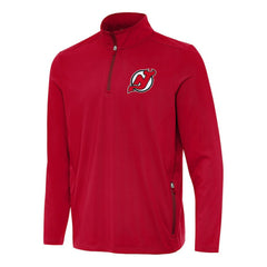 New Jersey Devils Antigua Perilous Quarter-Zip Sweatshirt - Red | US 202254078