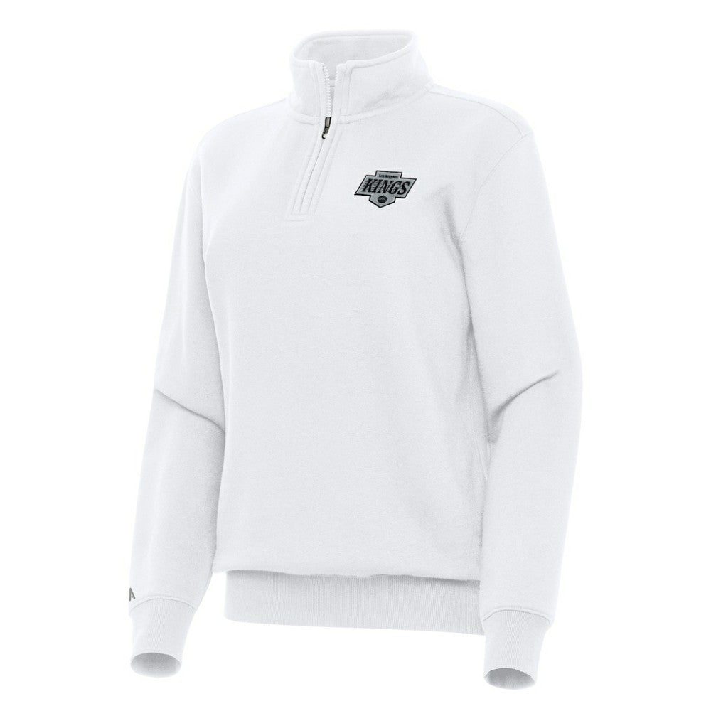 Los Angeles Kings Antigua Women's Victory Quarter-Zip Sweatshirt - White | US 202254127