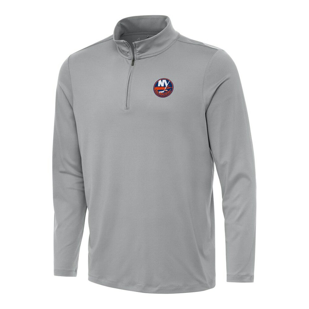 New York Islanders Antigua Reprocess Quarter-Zip Top - Gray | US 202254197