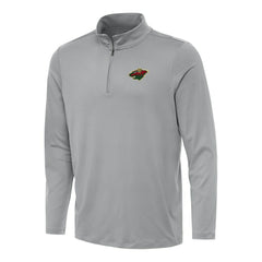Minnesota Wild Antigua Reprocess Quarter-Zip Top - Gray | US 202254203