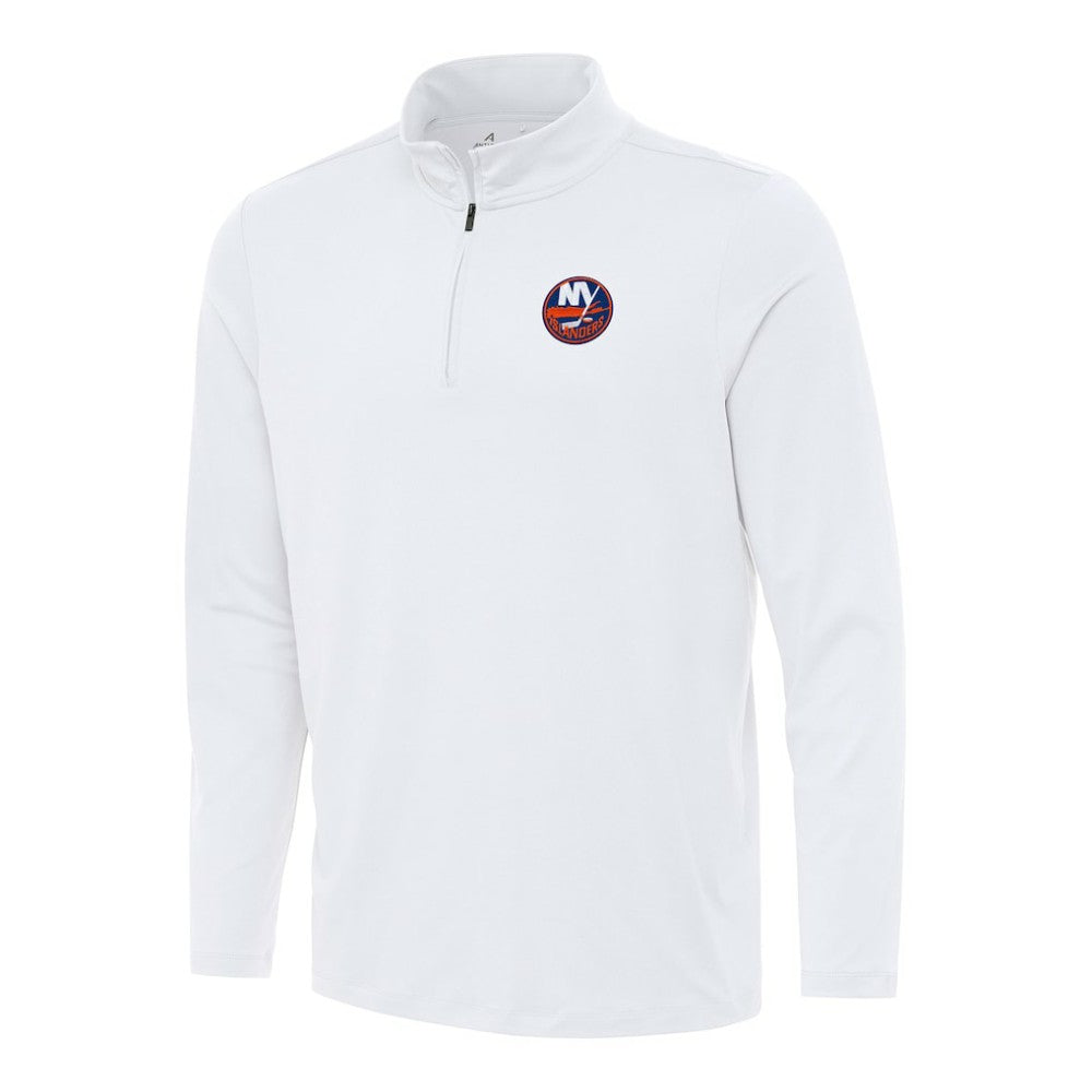 New York Islanders Antigua Reprocess Quarter-Zip Top - White | US 202254216