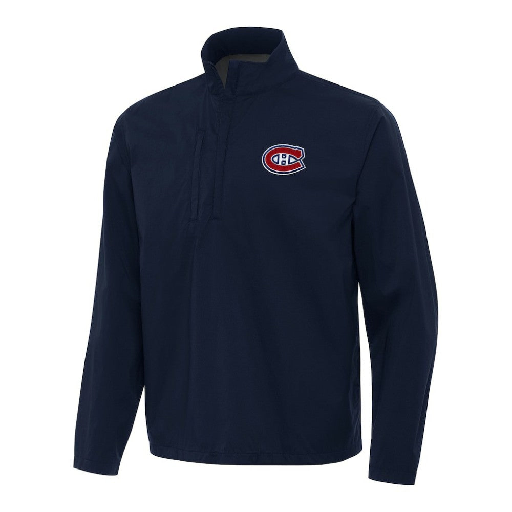 Montreal Canadiens Antigua Brisk Quarter-Zip Windbreaker - Navy | US 202254353