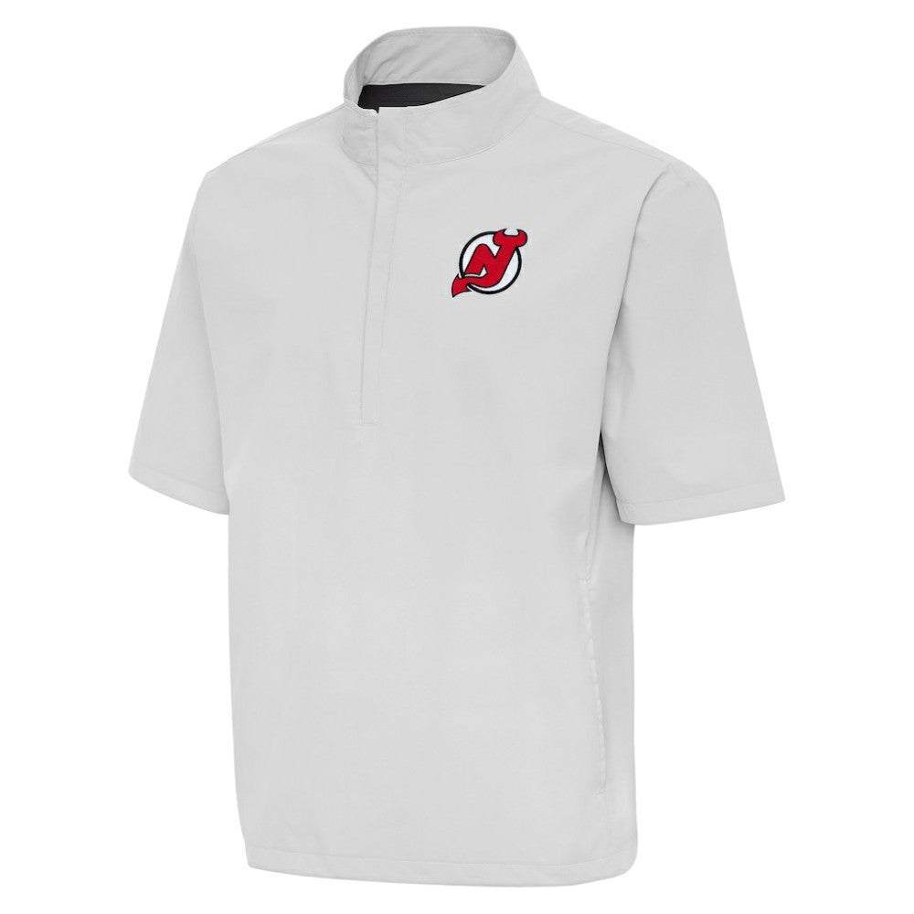 New Jersey Devils Antigua Brisk Quarter-Zip Windbreaker - Heather Gray | US 202254404