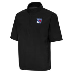 New York Rangers Antigua Brisk Quarter-Zip Windbreaker - Black | US 202254408