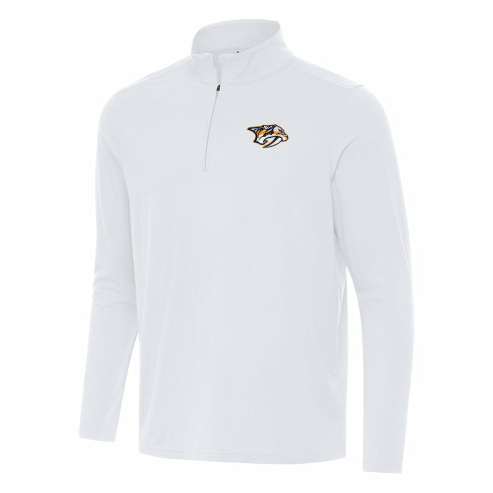 Nashville Predators Antigua Intent Quarter-Zip Top - White | US 202254438