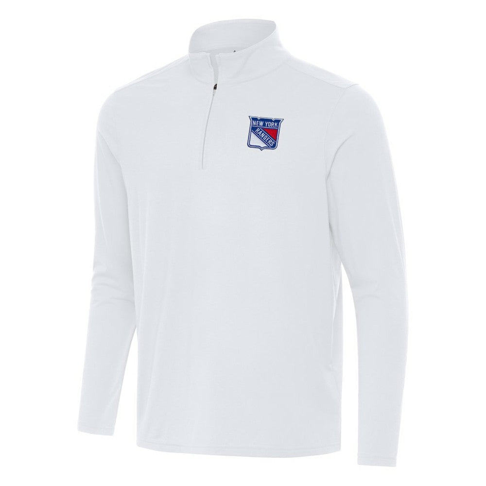 New York Rangers Antigua Intent Quarter-Zip Top - White | US 202254453