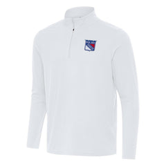 New York Rangers Antigua Intent Quarter-Zip Top - White | US 202254453