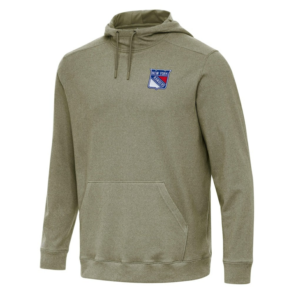New York Rangers Antigua Cloud Pullover Hoodie - Olive | US 202254466