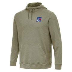 New York Rangers Antigua Cloud Pullover Hoodie - Olive | US 202254466