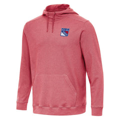 New York Rangers Antigua Cloud Pullover Hoodie - Heather Red | US 202254481