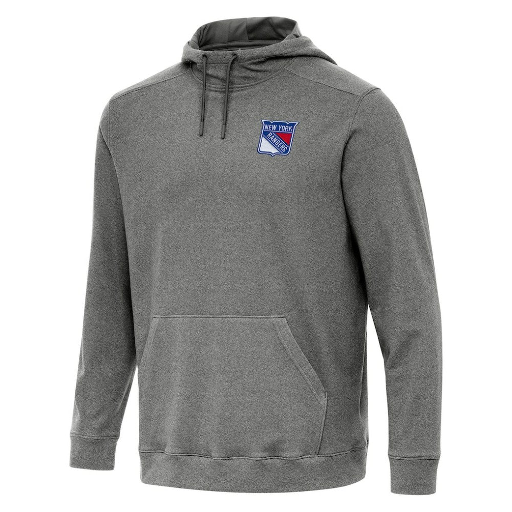 New York Rangers Antigua Cloud Pullover Hoodie - Heather Black | US 202254482