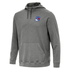 New York Rangers Antigua Cloud Pullover Hoodie - Heather Black | US 202254482