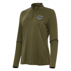 Los Angeles Kings Antigua Women's Reprocess Quarter-Zip Top - Olive | US 202254589