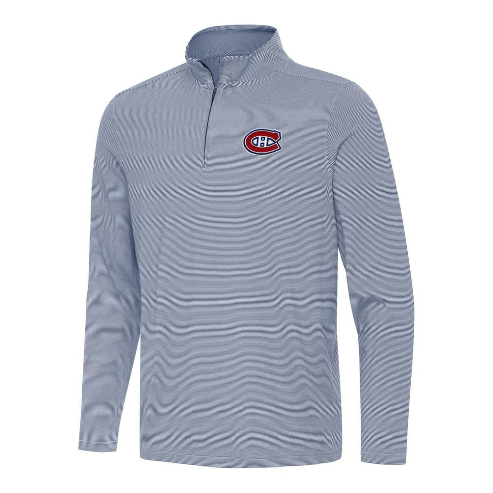 Montreal Canadiens Antigua Twine Quarter-Zip Top - Navy | US 202254795