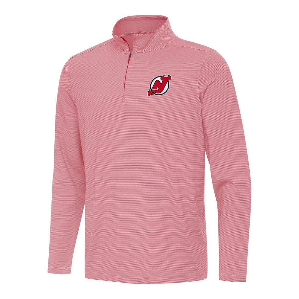 New Jersey Devils Antigua Twine Quarter-Zip Top - Red | US 202254801
