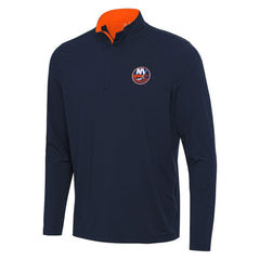New York Islanders Antigua Content Quarter-Zip Pullover Top - Navy/Orange | US 202254832
