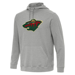 Minnesota Wild Antigua Cloud Pullover Hoodie - Heather Gray | US 202255097