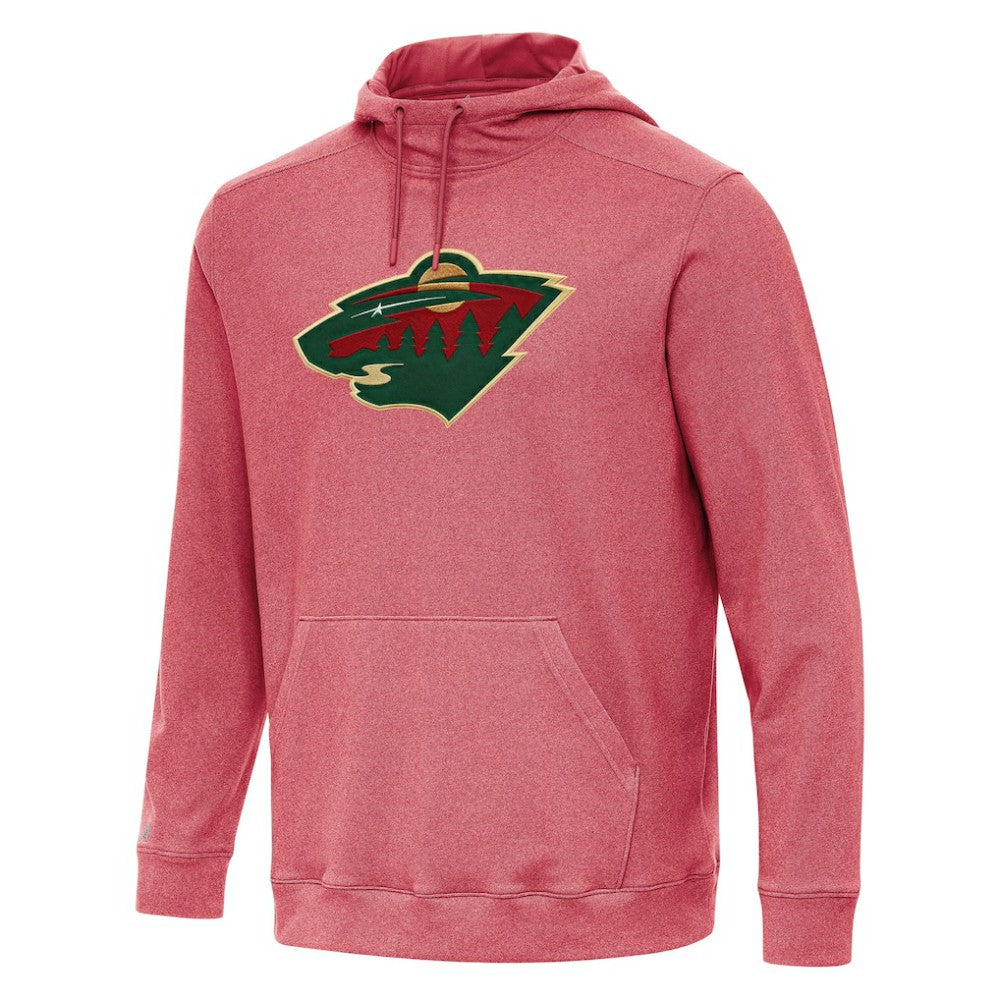Minnesota Wild Antigua Cloud Pullover Hoodie - Heather Red | US 202255098