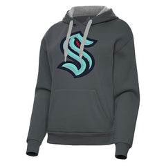 Seattle Kraken Antigua Women's Victory Pullover Hoodie - Charcoal | US 202256942