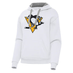 Pittsburgh Penguins Antigua Women's Victory Pullover Hoodie - White | US 202256946