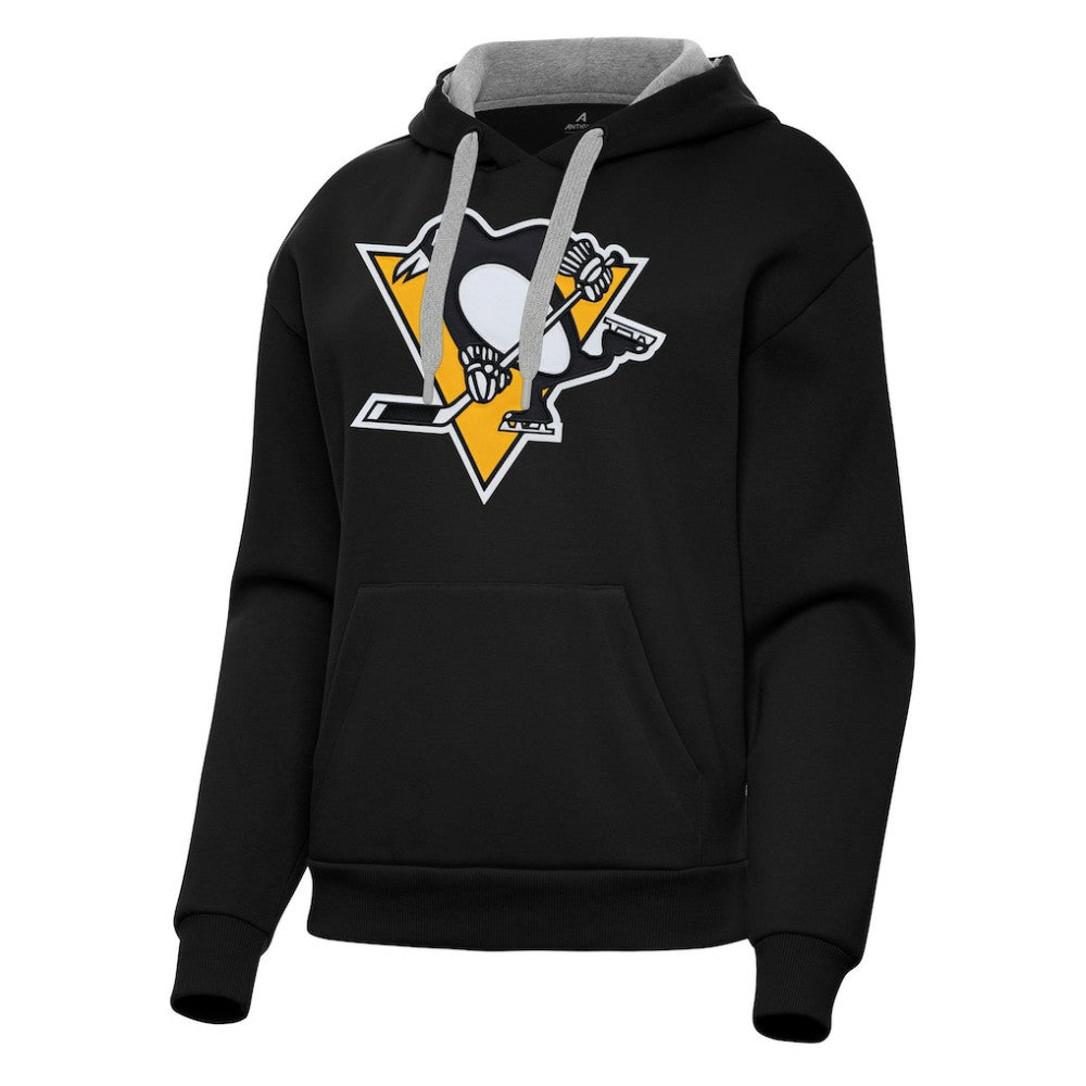 Pittsburgh Penguins Antigua Women's Victory Pullover Hoodie - Black | US 202256947