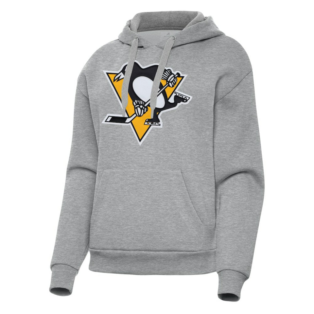Pittsburgh Penguins Antigua Women's Victory Pullover Hoodie - Heather Gray | US 202256955