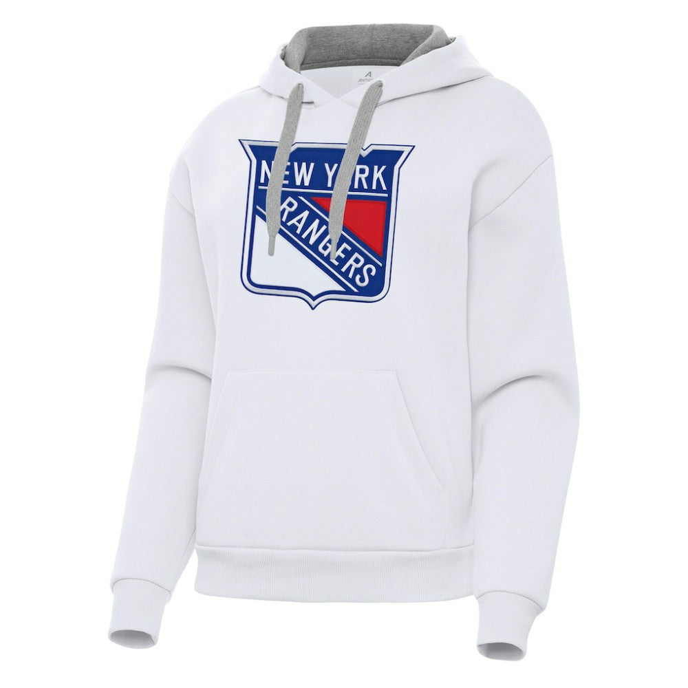New York Rangers Antigua Women's Victory Pullover Hoodie - White | US 202256965