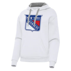 New York Rangers Antigua Women's Victory Pullover Hoodie - White | US 202256965