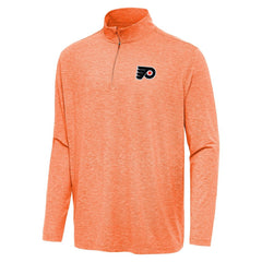 Philadelphia Flyers Antigua Hunk Quarter-Zip Top - Heather Orange | US 202257058