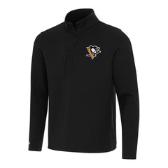 Pittsburgh Penguins Antigua Insider Quarter-Zip Top - Black | US 202257100