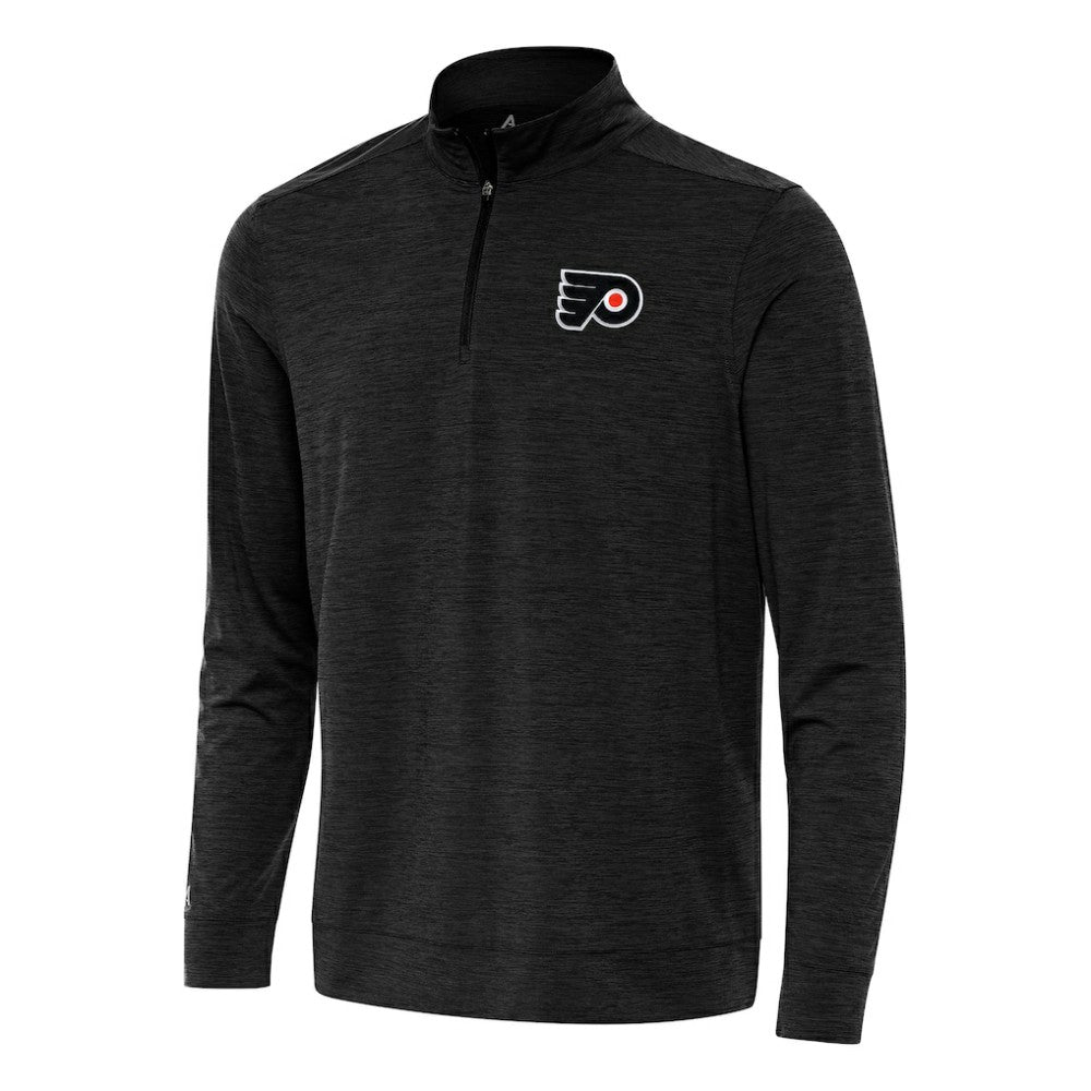 Philadelphia Flyers Antigua Bright Quarter-Zip Top - Heather Black | US 202257147
