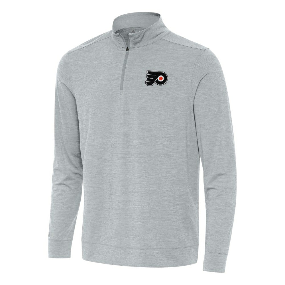 Philadelphia Flyers Antigua Bright Quarter-Zip Top - Heather Gray | US 202257148
